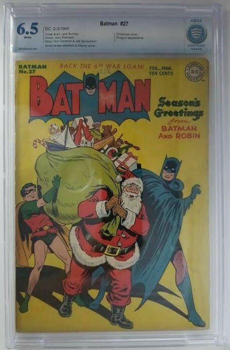 Batman #27~1945 DC~CBCS 6.5 (FN+)~Christmas Cover, Penguin Appearance