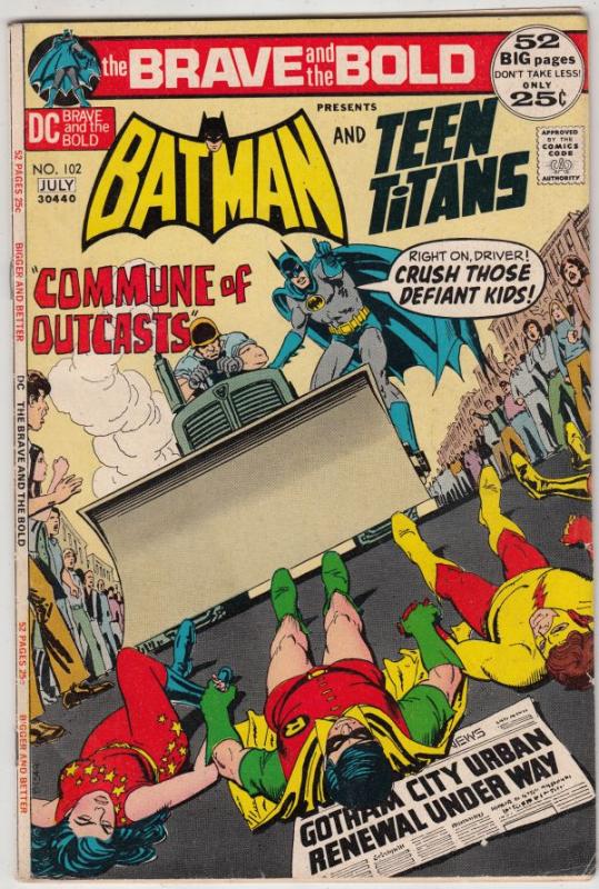 Brave and the Bold, The #102 (Jul-72) VF High-Grade Batman, Teen Titans (Robi...