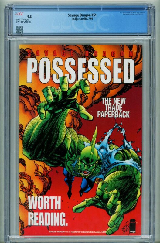 SAVAGE DRAGON #51 CGC 9.8 1998  IMAGE comic book 4253451008