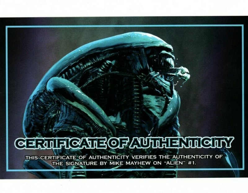 ALIEN #01 (2021) MIKE MAYHEW | SIGNED W/ COA | TRADE DRESS
