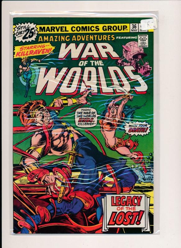 Marvel Comics Amazing Adventures WAR of the WORLDS #36,37,38,39 ~ FN/VF  (PF74)