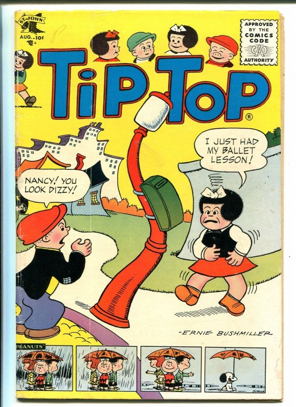 TIP TOP #190 1955-PEANUTS-CHARLES SCHULZ-NANCY-BUSHMILLER-vg