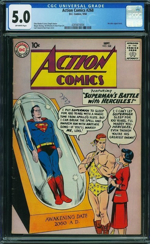 Action Comics #268 (1960) CGC 5.0 VG/FN