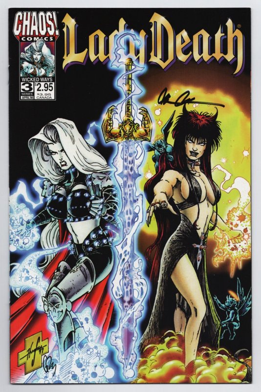 Lady Death #3 Wicked Ways | Signed by Brian Pulido (Chaos, 1998) FN/VF