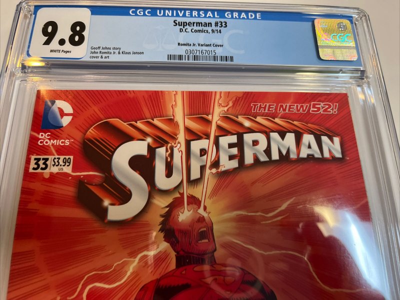 Superman (2014) # 33 (CGC 9.8)  John Romita Jr. 1:100