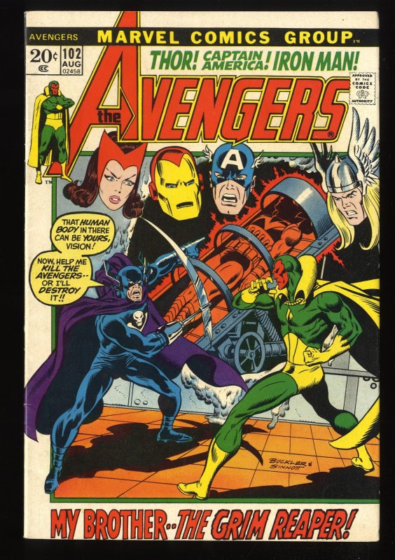 Avengers #102 VG+ 4.5 Marvel Comics Thor Captain America