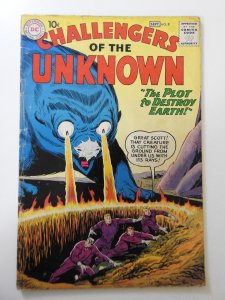 Challengers of the Unknown #9 (1959) VG Condition! 1/2 in spine split