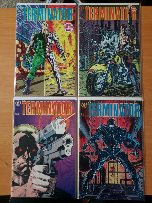 The Terminator 1-4 Complete Set Run! ~ NEAR MINT NM ~ 1990 Dark Horse Comics