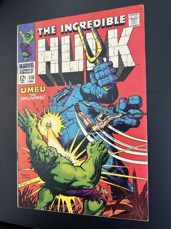 The Incredible Hulk #110 FN- First Appearance Of Umbu (Marvel 1968)