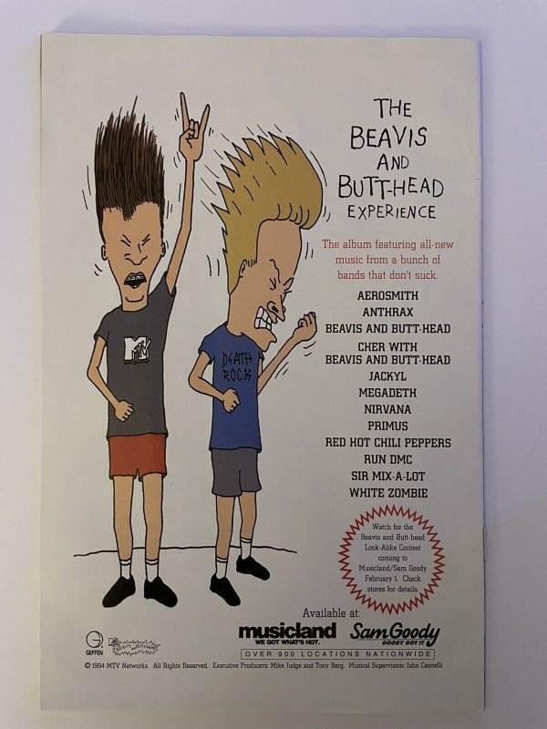 Beavis and Butthead #1 Direct Edition | MTV Marvel MAR 1994 