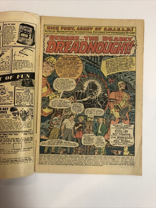 Strange Tales (1967) # 152 (VG) | Nick Fury & Doctor Strange |