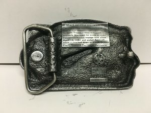 Space Shuttle Columbia Belt Buckle Pewter & Resin 1982 Bergamot Brass Works