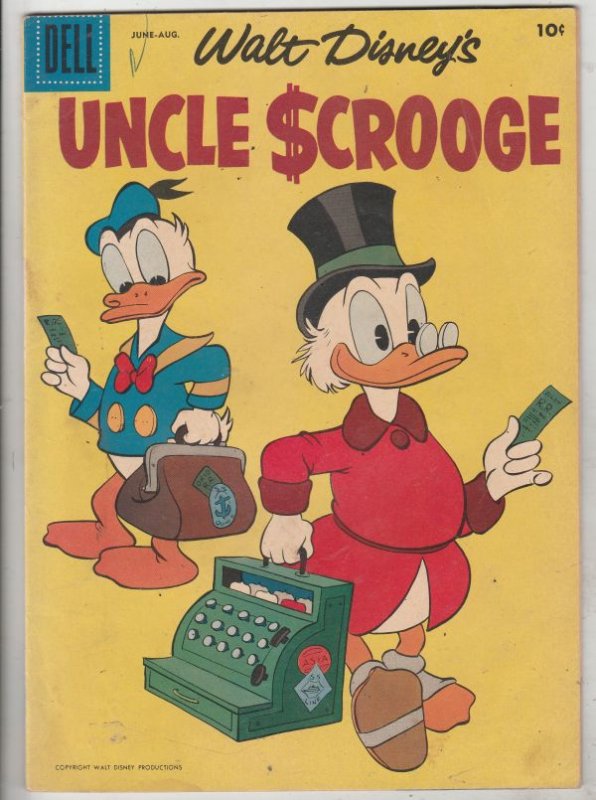 Uncle Scrooge, Walt Disney #22 (Jun-58) FN Mid-Grade Uncle Scrooge