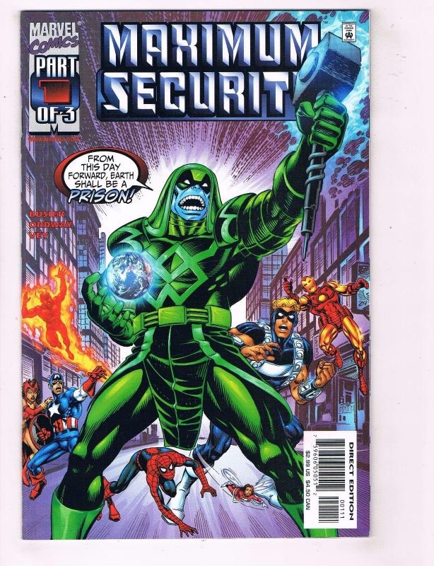 4 Maximum Security Marvel Comic Books # 1 2 3 + Dangerous Planet Avengers MS5