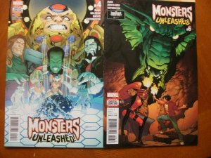 4 Near-Mint MARVEL Comic: MONSTERS UNLEASHED #2 #3 #4 #6 (2017) Bunn Land Paz Yu