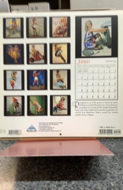 Pin Up Art of Elvgren 2004 16 month Calendar Opened
