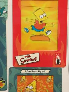 The Simpsons Film Cards 2000 Artbox Trading Cards opened pack of 5