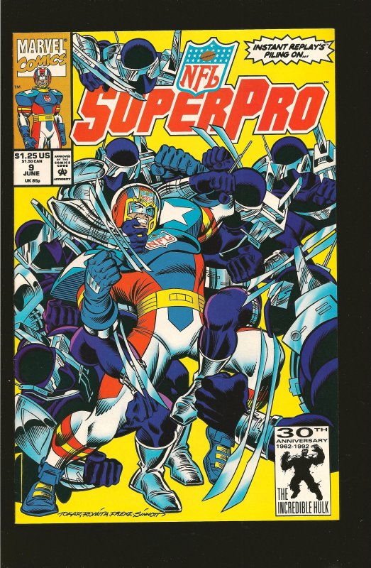 Marvel Comics NFL Superpro Vol 1 No 9 June 1992