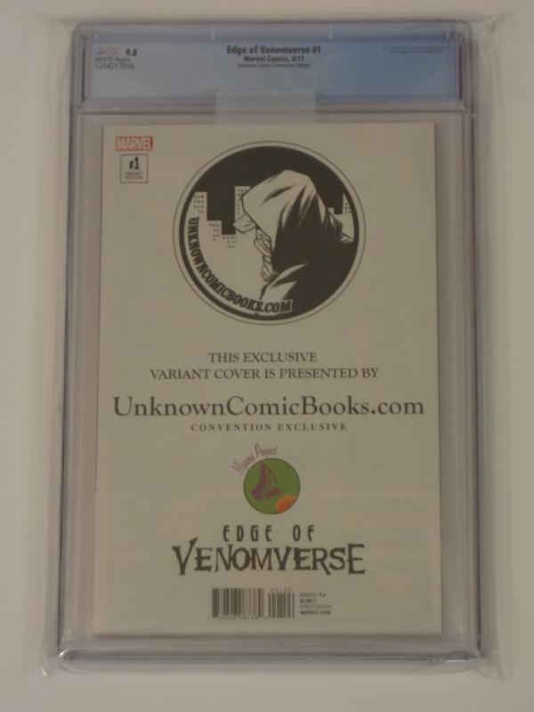 Edge of Venomverse #1 CGC 9.8; Unknown Comics Edition 'virgin' Gwenom cover!