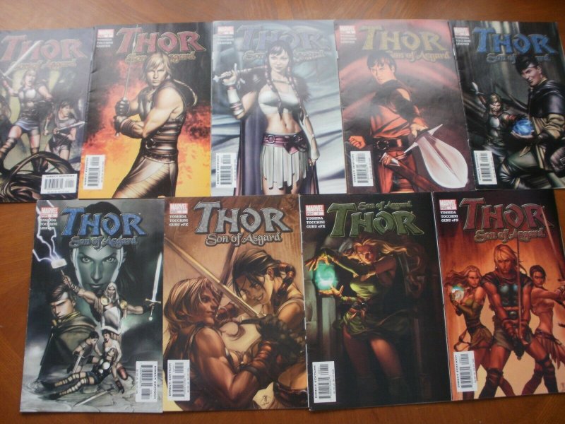 9 Marvel THOR: SON OF ASGARD Comic #1 2 3 4 5 6 7 8 9 (2004) COMPLETE SET