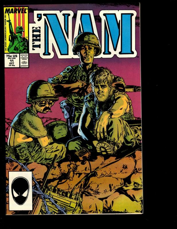 Lot of 12 The 'Nam Marvel Comic Books 1 2 3 4 5 6 7 8 9 10 11 12 Vietnam War DS1