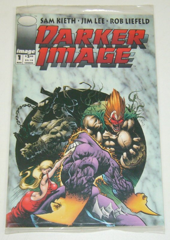 Darker Image #1 VF/NM error version bagged with two cards - deathblow/maxx