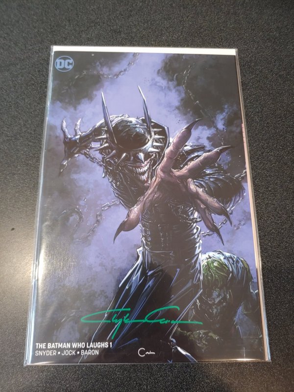 The Batman who laughs #1 Scorpion Comics Variant signed by Clayton Crain W/COA