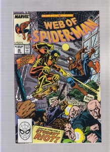 Web Of Spider Man #56 - Alex Saviuk Cover Art! (8.5) 1989