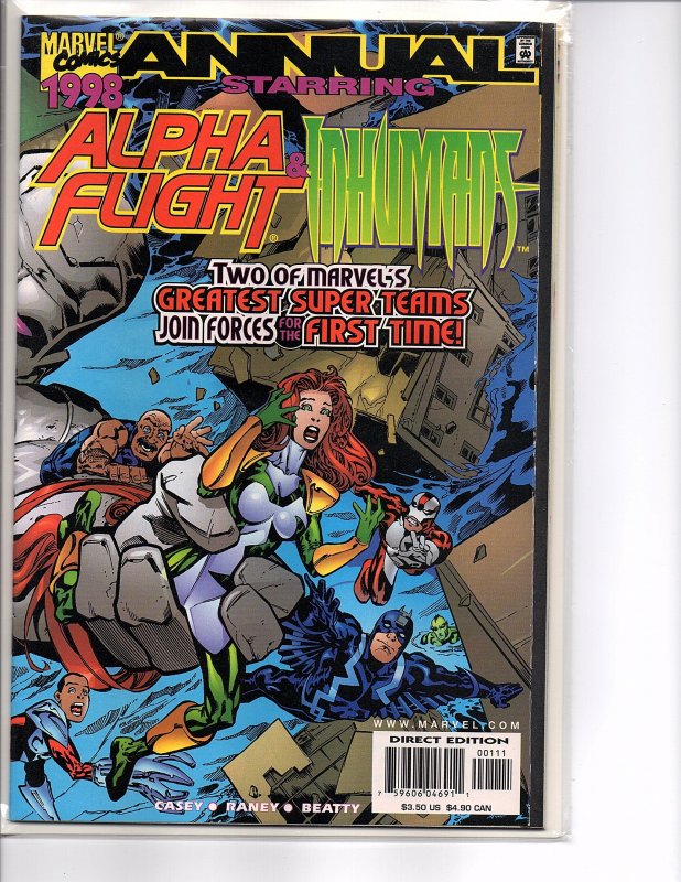 Marvel Comics Alpha Flight Vol. 1 #77 and Vol. 2 1998 Annual Inhumans