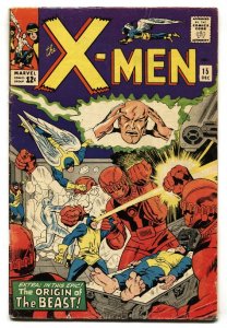 X-MEN-#15 comic book MARVEL Beast origin-silver age Sentinels