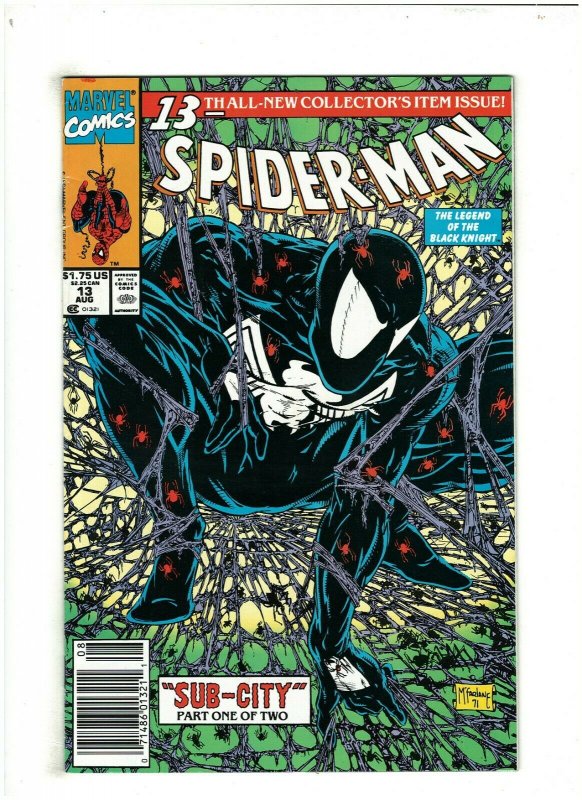 Spider-man #13 VF+ 8.5 Newsstand Marvel Comics 1991 Todd McFarlane, Morbius