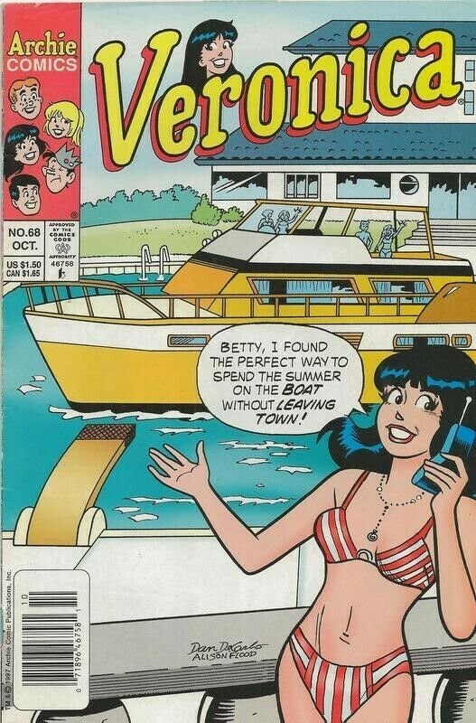 Veronica #68 ORIGINAL Vintage 1997 Archie Comics GGA Bikini 