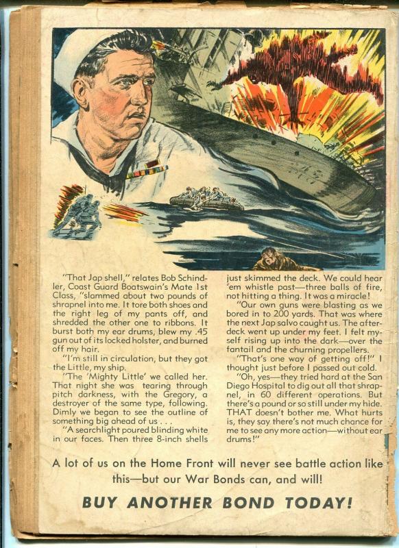 War Heroes #9 1944-Dell-WWII-flame thrower-Tarawa-U-boats-violence-FR