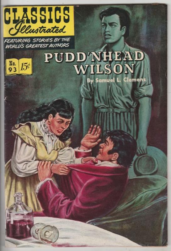 Classics Illustrated #93 (Mar-52) VF+ High-Grade Pudd'n Head Wislon