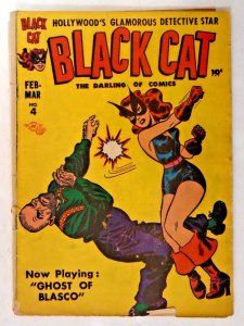 Black Cat Comics (1946 Harvey) #4vg; Red Demon backup story.