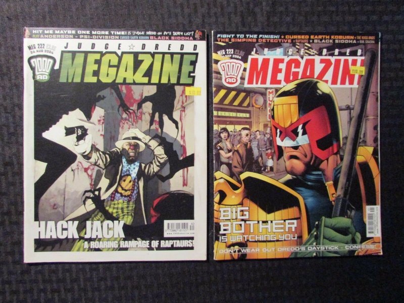 2004 JUDGE DREDD MEGAZINE 2000 A.D. Magazine #222 223 VF-/VF LOT of 2
