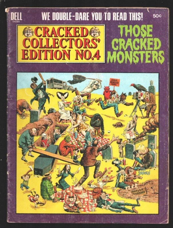 Cracked Magazine #4 1974-Cover by John Severin-Mad Magazine imitator-Movie mo...
