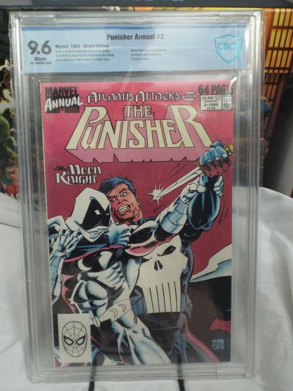 The Punisher Annual #2 (1988) - CBCS 9.6 - White Pages - Moon Knight