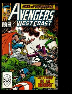 Lot Of 11 West Coast Avengers Marvel Comics # 7 9 42 44 45 47 48 49 54 55(2) JF3