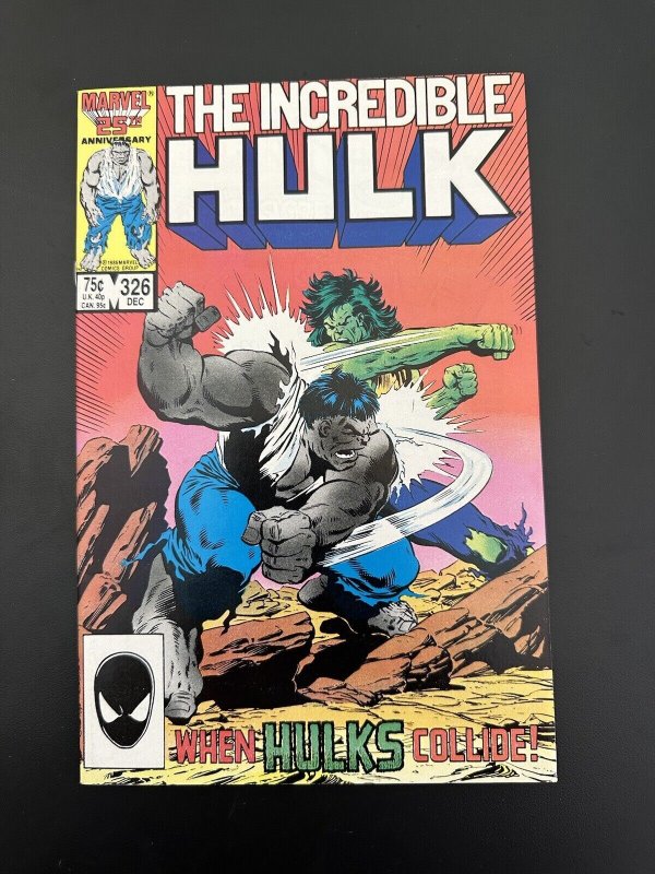 The Incredible Hulk #326 VF/NM It's a clash of titans! (Marvel 1986)