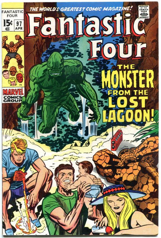 FANTASTIC FOUR #97, FN+, Lagoon Monster, Jack Kirby, 1961, more FF in store, QXT