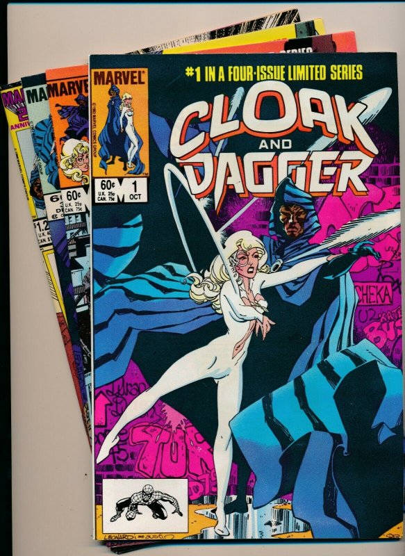 Marvel Comics-LOT OF 4-CLOAK AND DAGGER #1-3,11 1983/'86  F/VF (PF937)