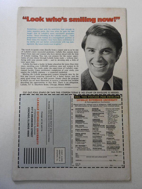 Super-Villain Team-Up #9 (1976) VG+ Condition moisture stain