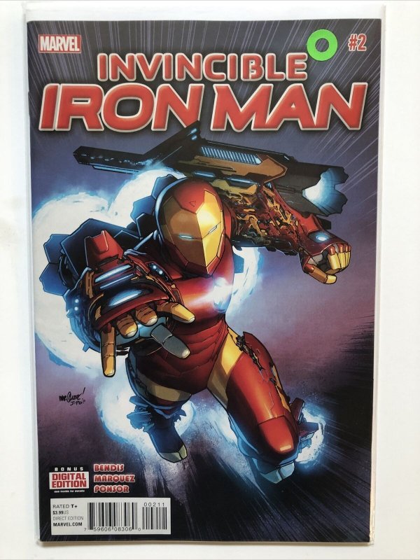 INVINCIBLE IRON MAN #1 + #2 2015 FIRST PRINTS MARVEL COMICS LOT OF 2 