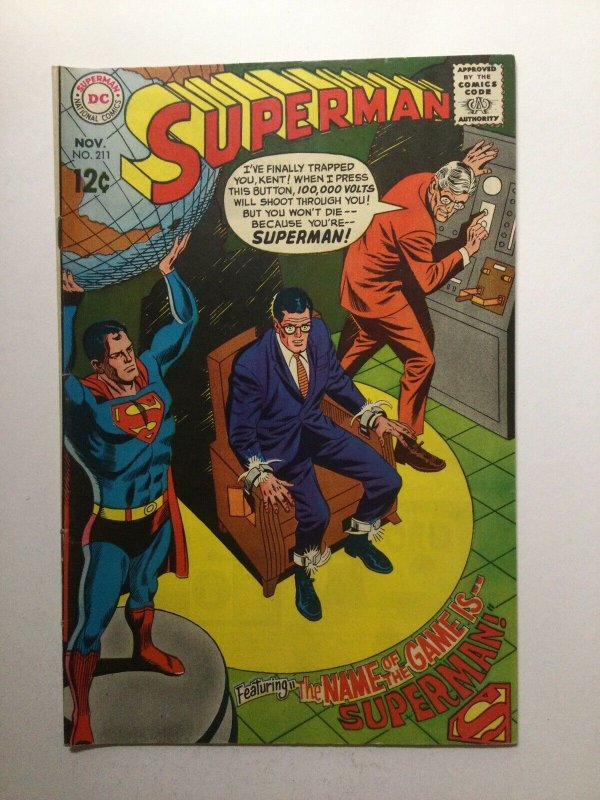 Superman 211 Very fine- vf- 7.5 Dc Comics 