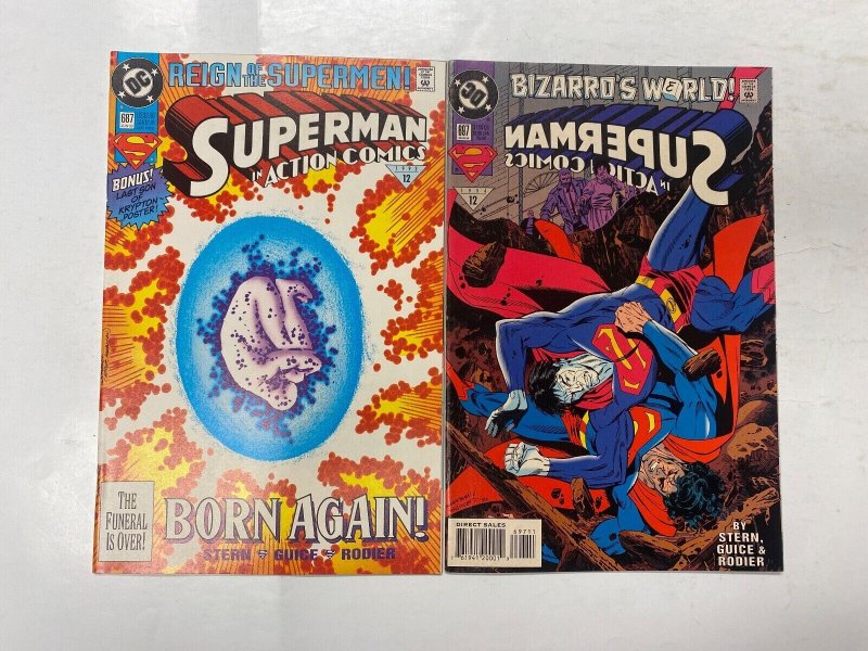 5 DC comic books Adventures Superman #470 471 Action Comics #687 697 37 KM20