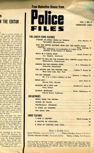 Police Files Magazine February 1955- Baby Sitter Slaying reading copy