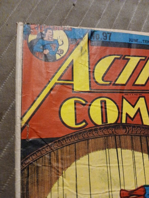Action Comics #97 Superman DC 1946 Hocus And Pocus Appearance Joe Shuster Cover