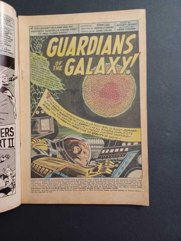 Marvel Super-Heroes #18 - 1st app original Guardians of the Galaxy -1969- VG/FN