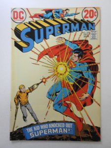 Superman #259  (1972) The Kid Who Knocked Out Superman! Sharp Fine Condition!